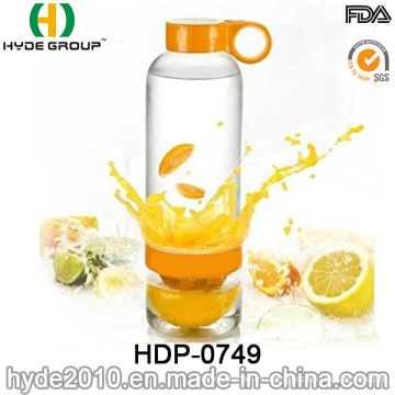 Precio 800ml botella de agua de infusión de limón, BPA gratis botella de agua de infusión Tritan/PC fruta (HDP-0749)